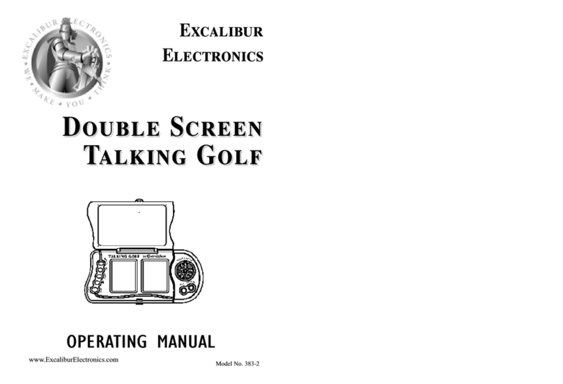 Excalibur DOUBLE SCREEN TALKING GOLF 383-2 operating manual Excalibur DOUBLE SCREEN TALKING GOLF 383-2 operating manual