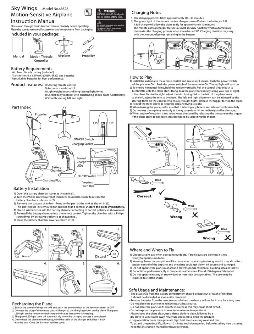 Excalibur Sky Wings Airplane 8628 User manual