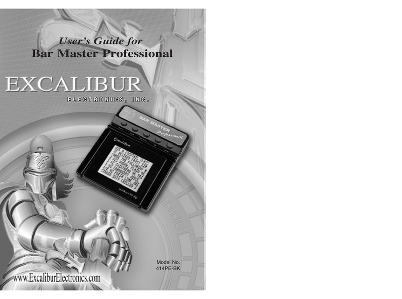 Excalibur Bar Master Professional 414PE-BK User manual