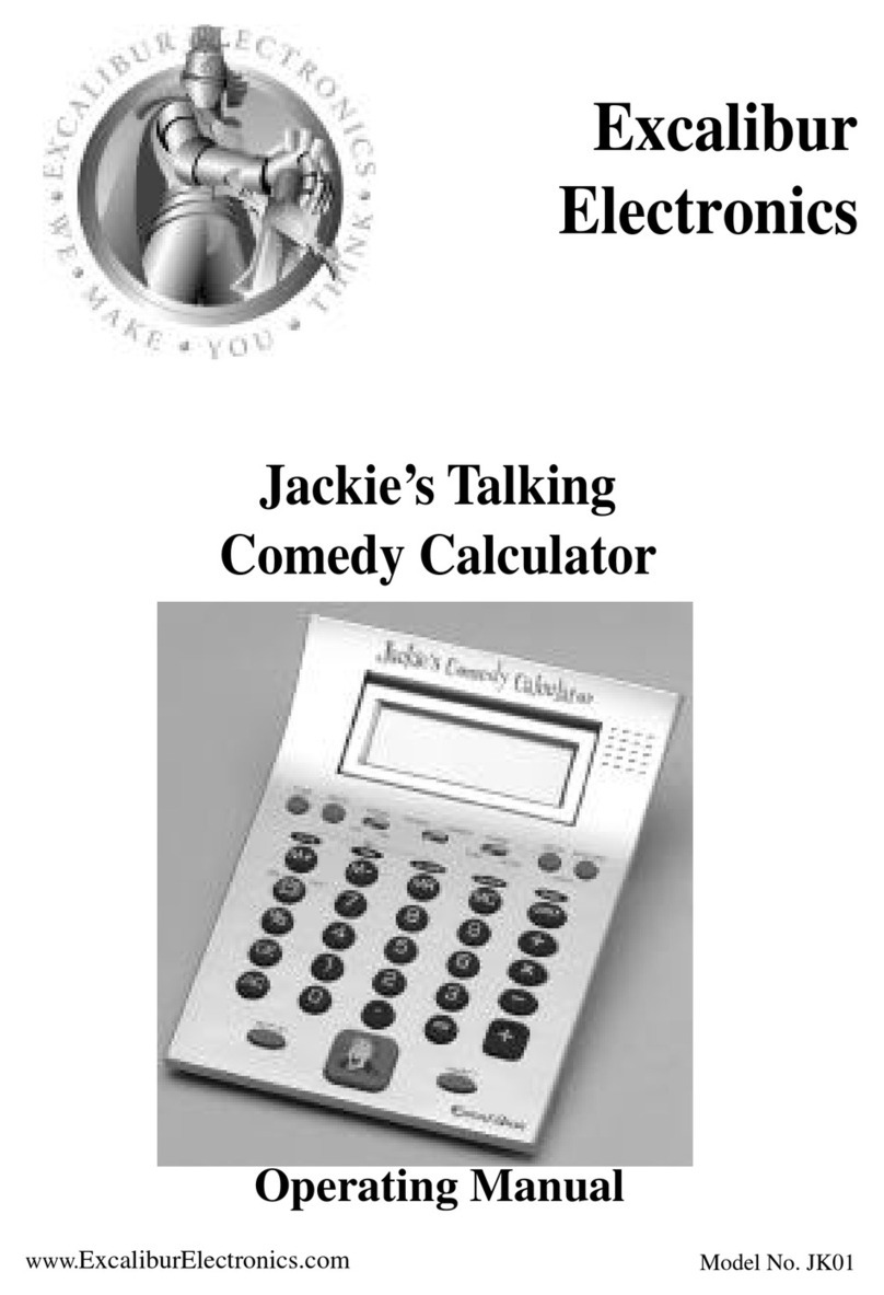 Excalibur JK01 User manual