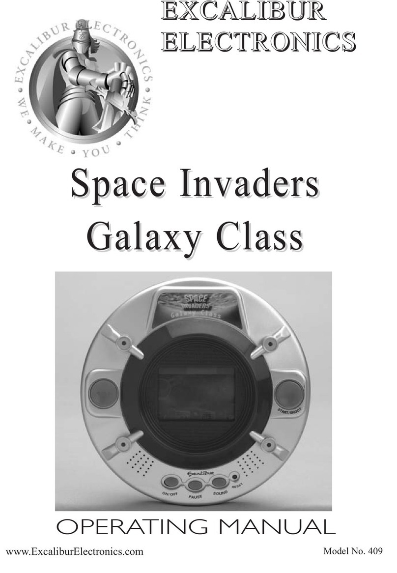 Excalibur Space Invaders Galaxy Class 409 User manual