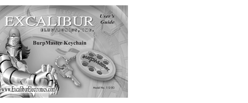 Excalibur BurpMaster Keychain 112-SG user guide Excalibur BurpMaster Keychain 112-SG user guide