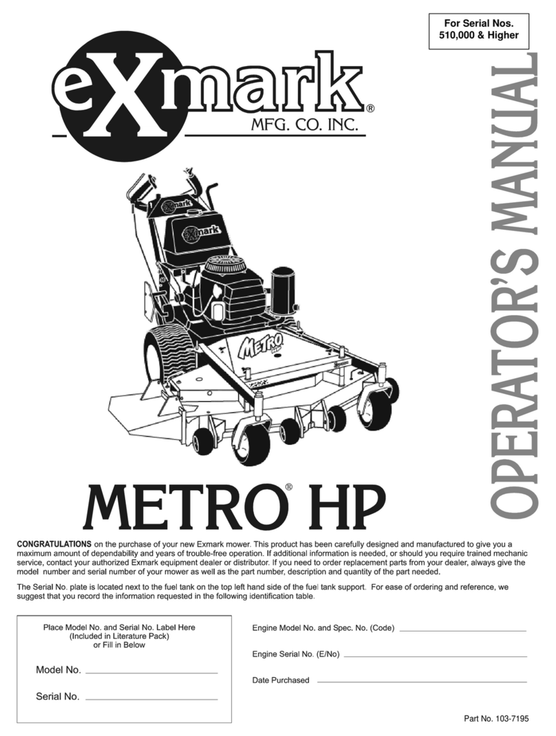Exmark Mhp3615kac, Mhp4815kac User manual