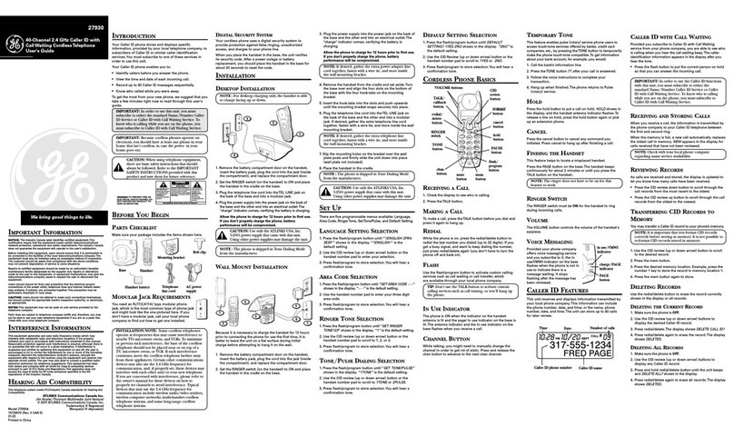 GE 27930 User manual