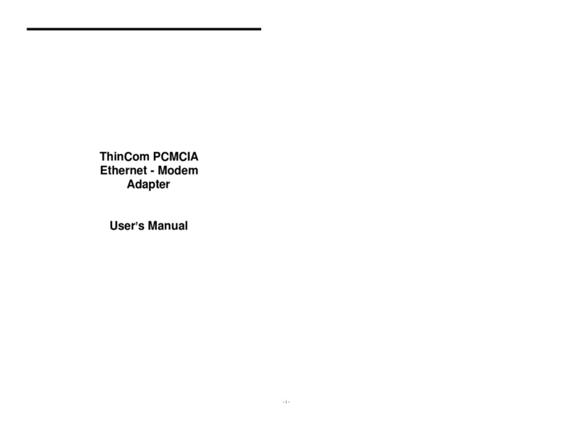 EXP Computer ThinCom ThinCom PCMCIA Ethernet Modem... user manual
