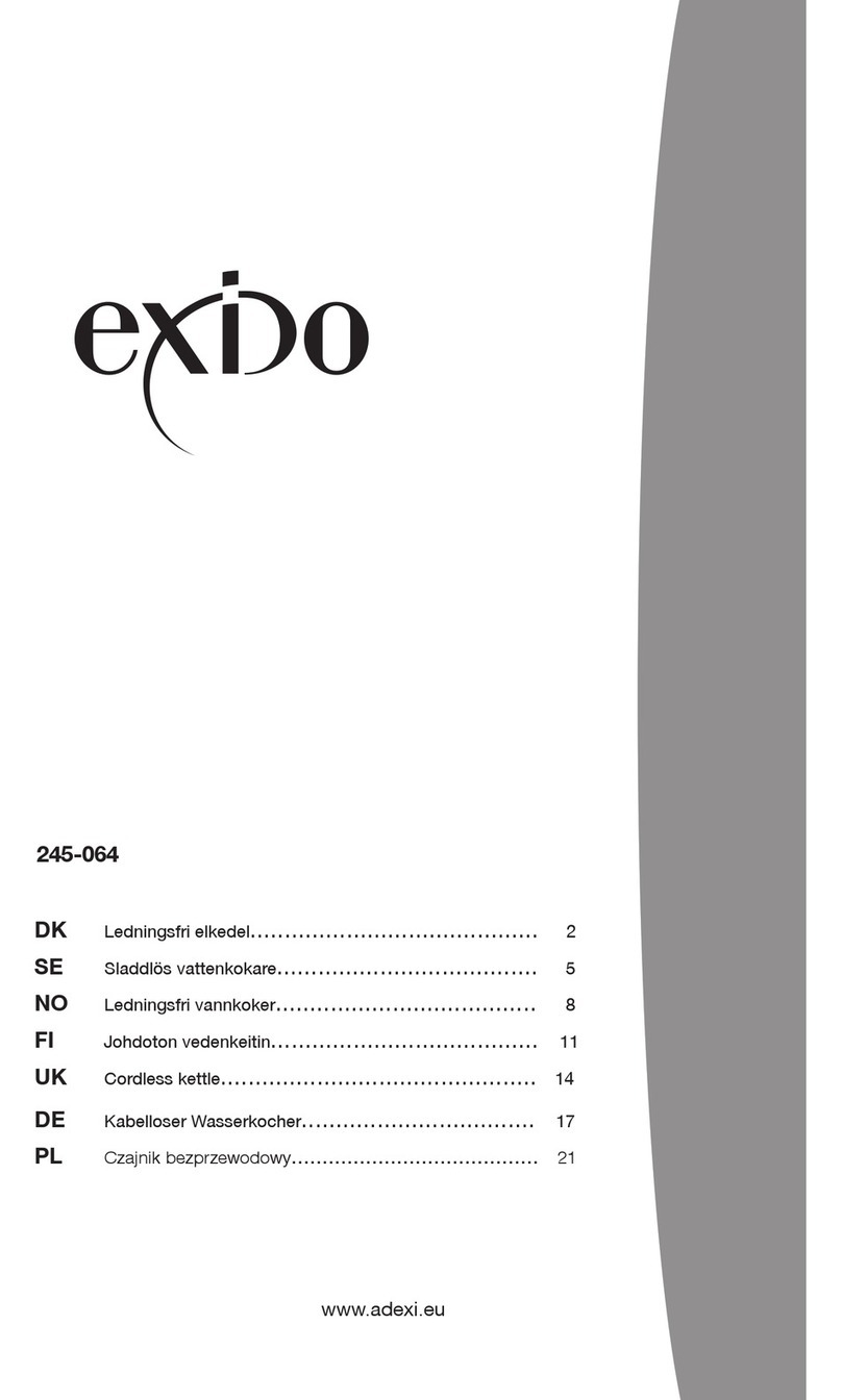 Exido Cordless Kettle 245-064 User manual