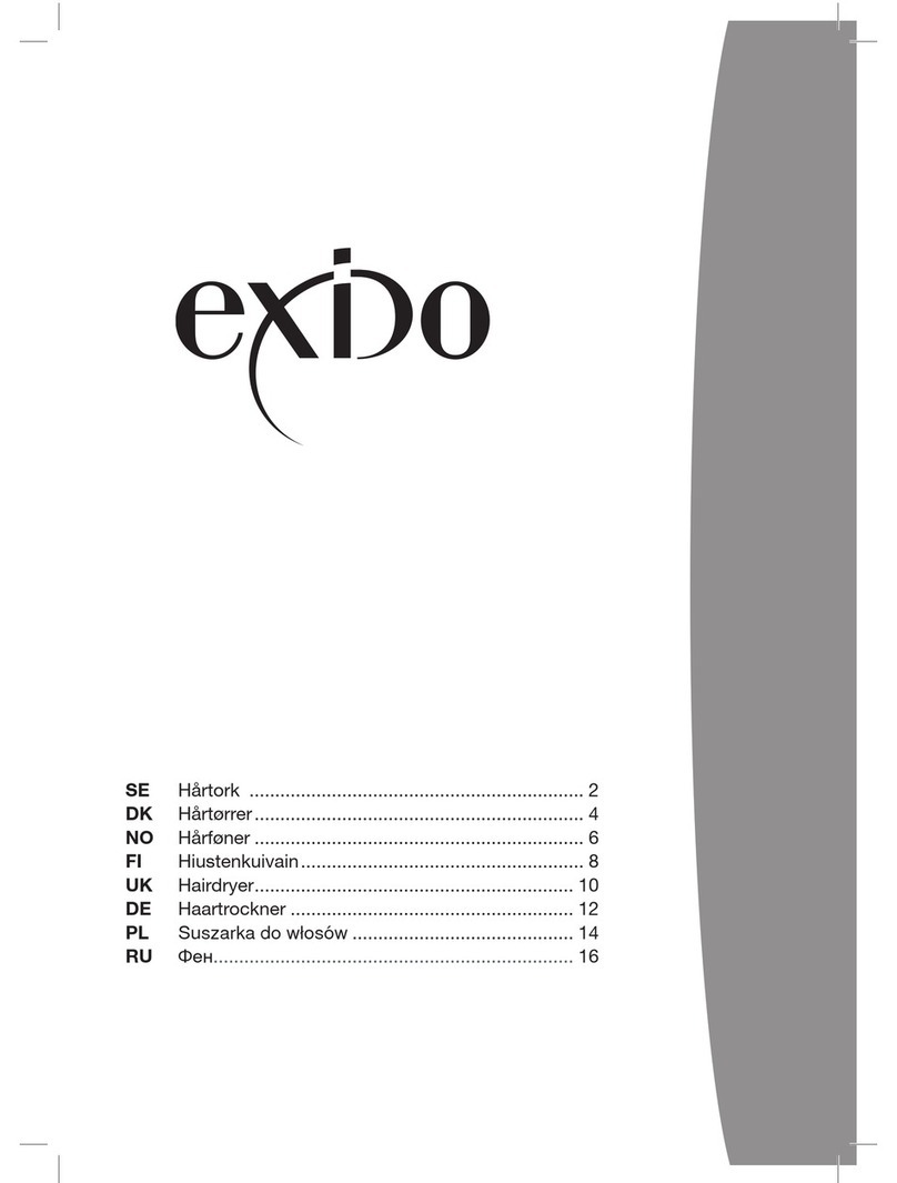 Exido Hairdryer User manual