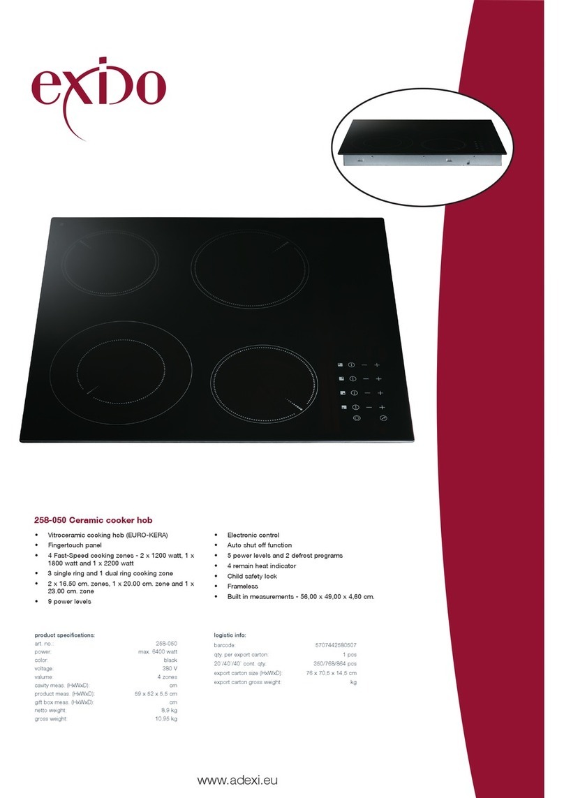 Exido 258-050 Specification sheet