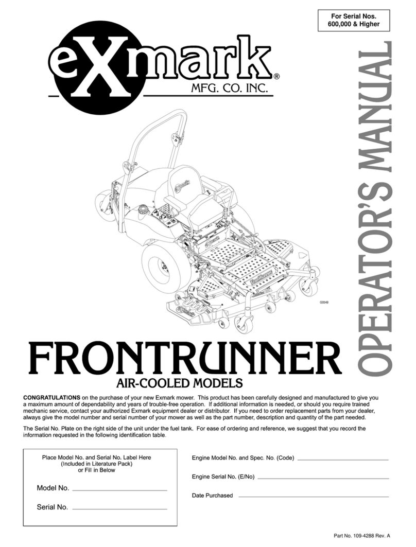 Exmark Frontrunner FR20KC User manual