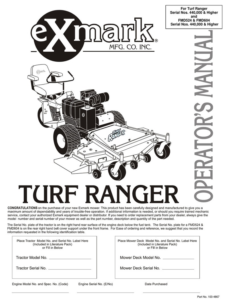Exmark Turf Ranger FMD524 Operator's manual
