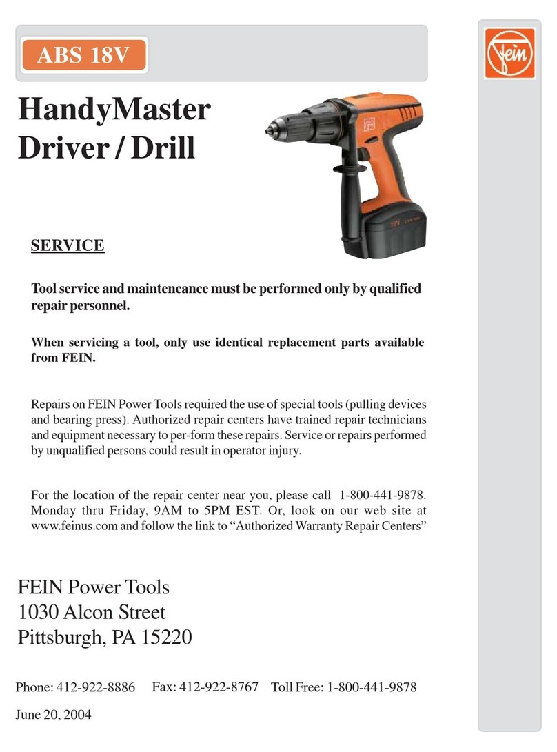 Fein HandyMaster ABS 18V Parts Breakdown Fein HandyMaster ABS 18V Parts Breakdown