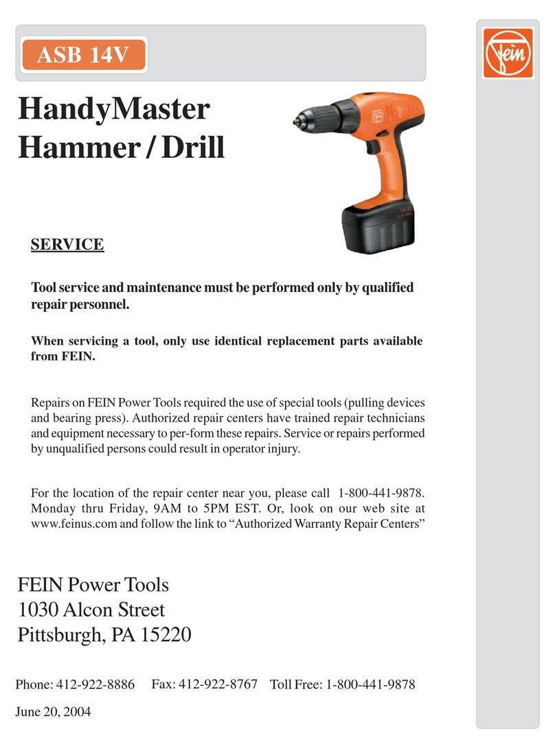 Fein HandyMaster ASB 14V parts manual