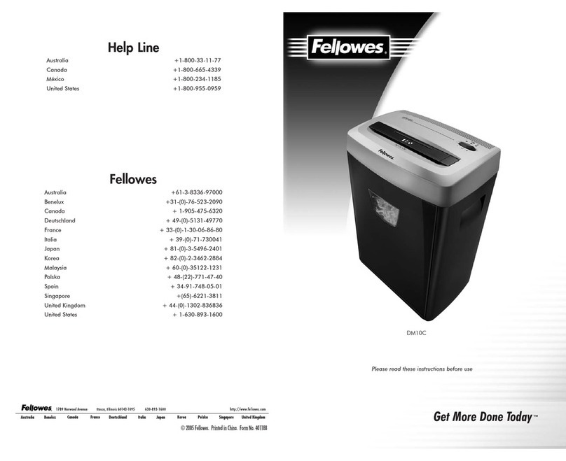 Fellowes DM10C User manual