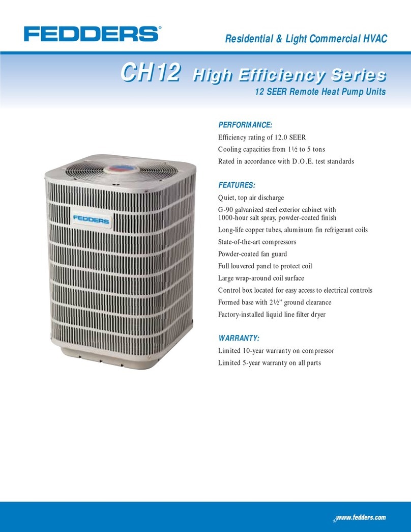 Fedders CH12 User manual
