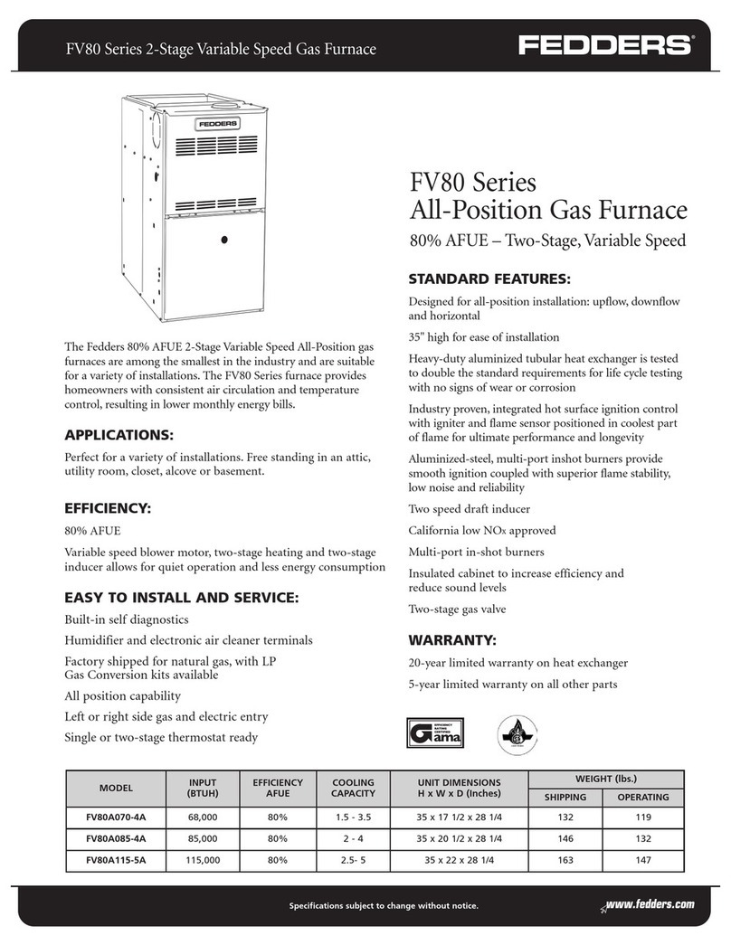 Fedders FV80 Series User manual