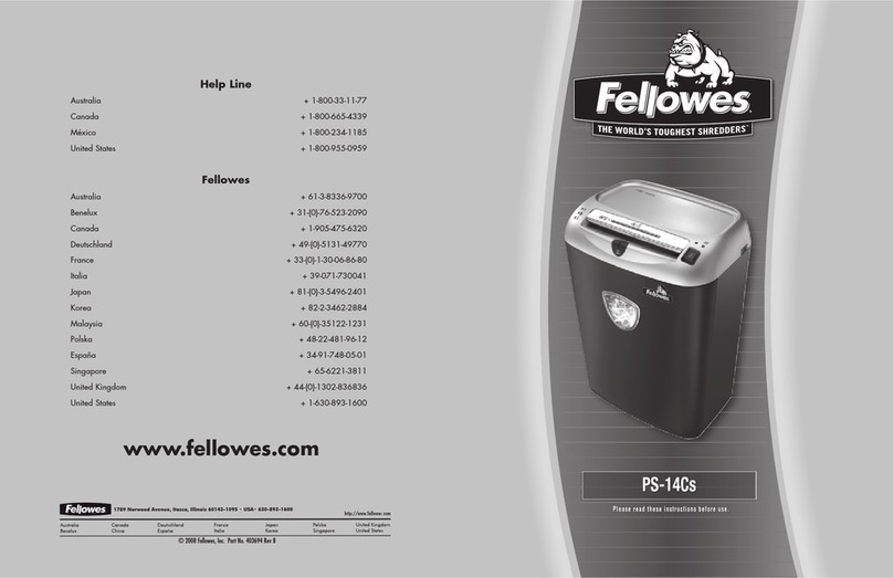 Fellowes PS-14Cs instruction manual