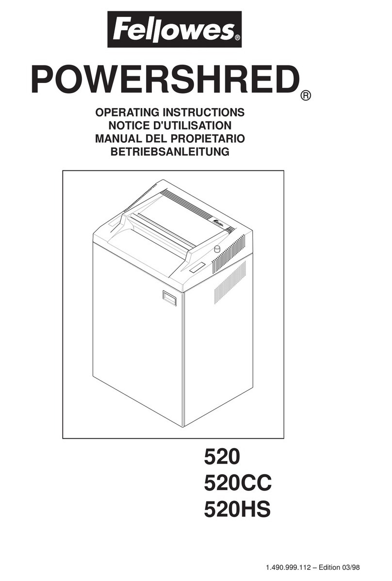 Fellowes POWERSHRED 520 operating instructions