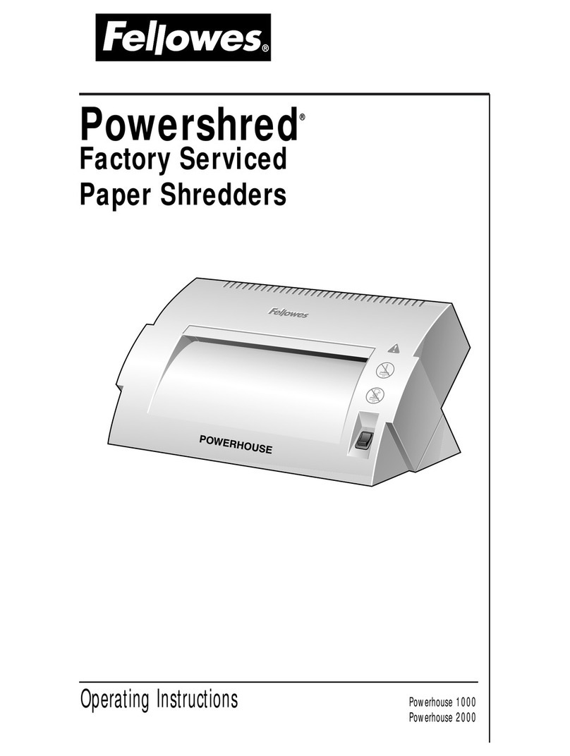 Fellowes POWERSHRED 1000 User manual