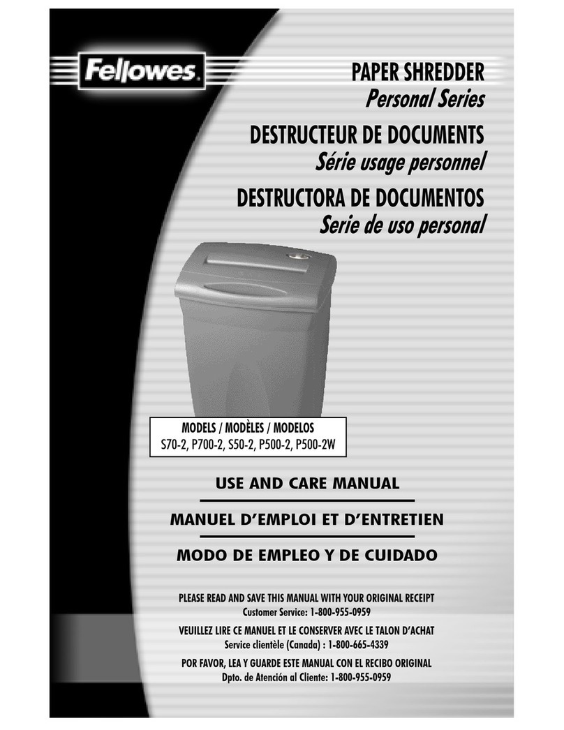 Fellowes P500-2W User manual