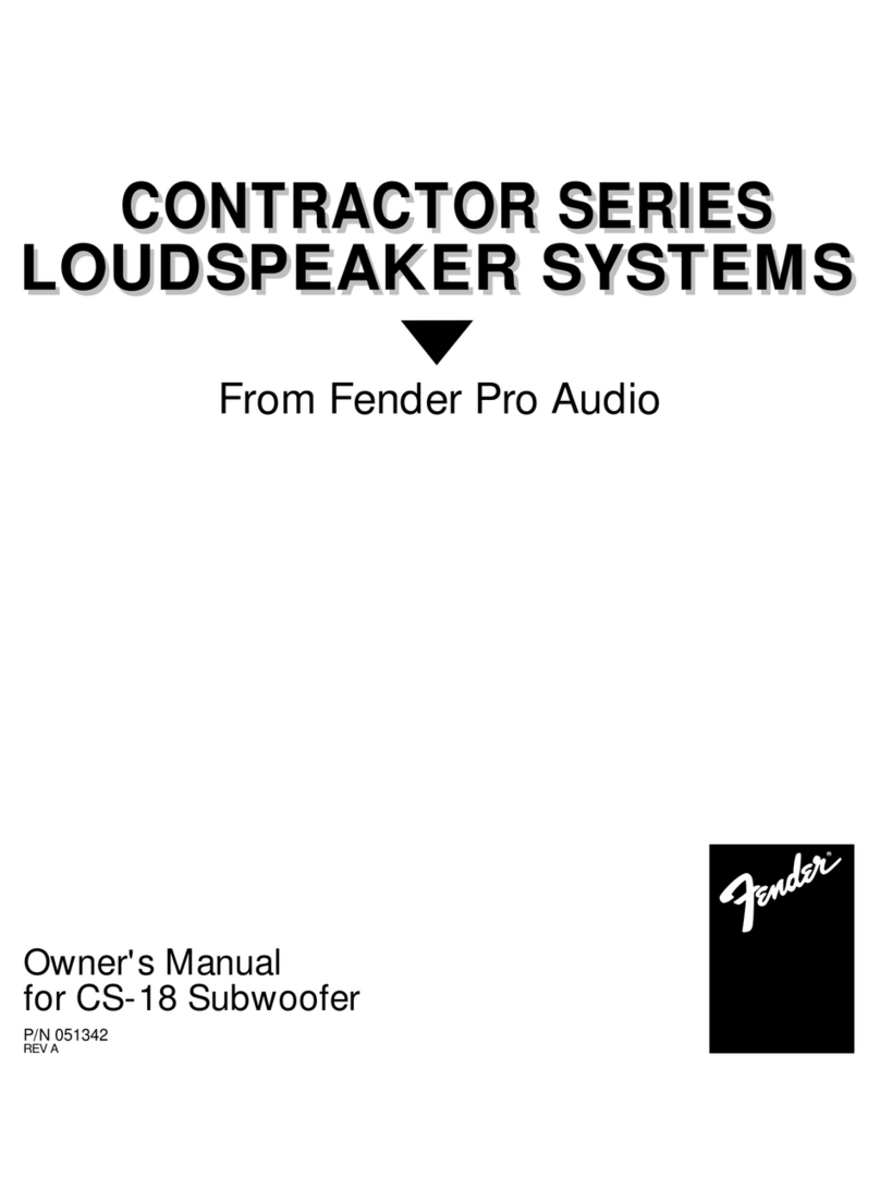 Fender CS-18 owner's manual