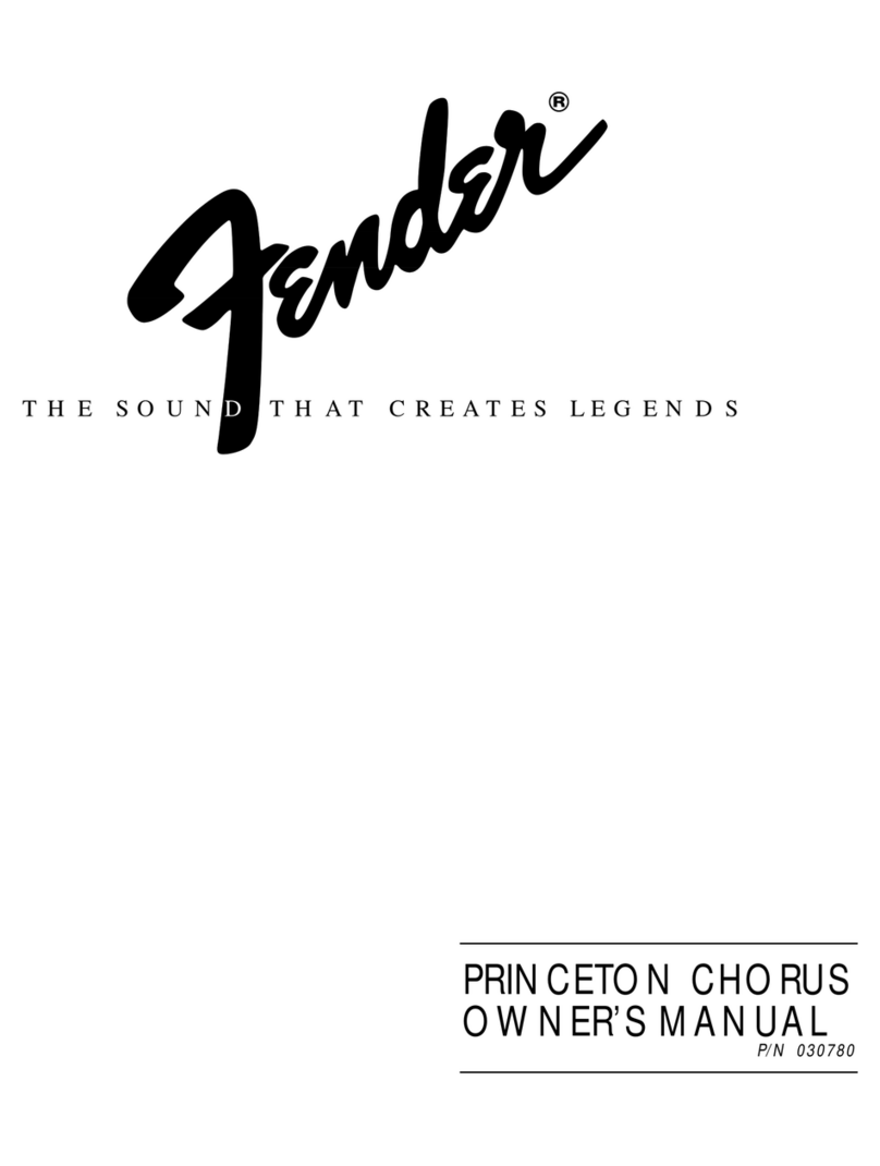 Fender P/N 030780 owner's manual