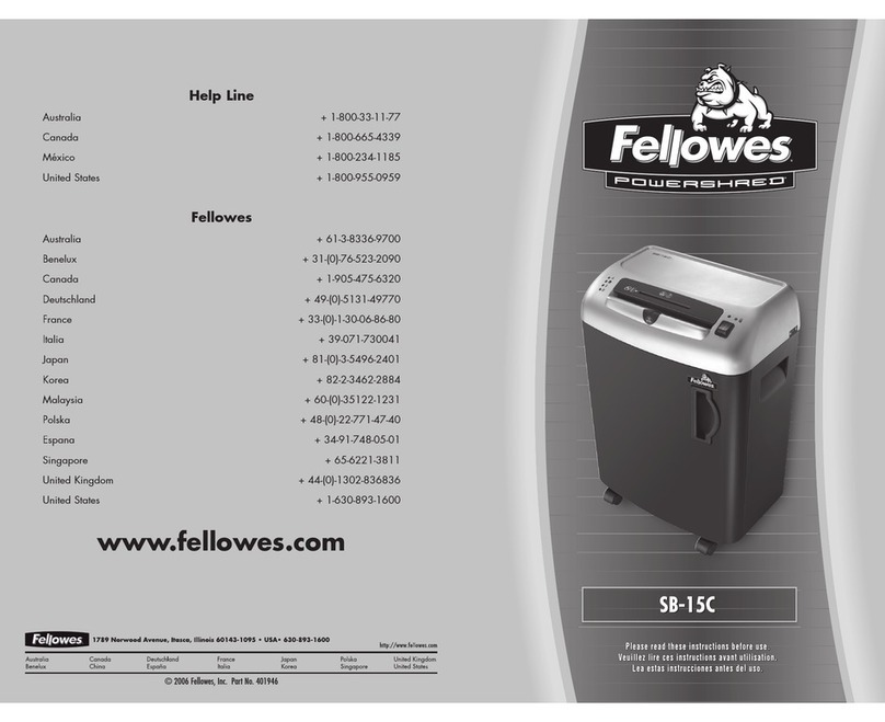 Fellowes Powershred SB-15C instructions