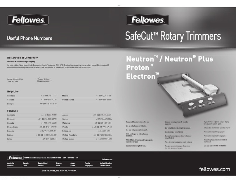 Fellowes SafeCut Electron manual