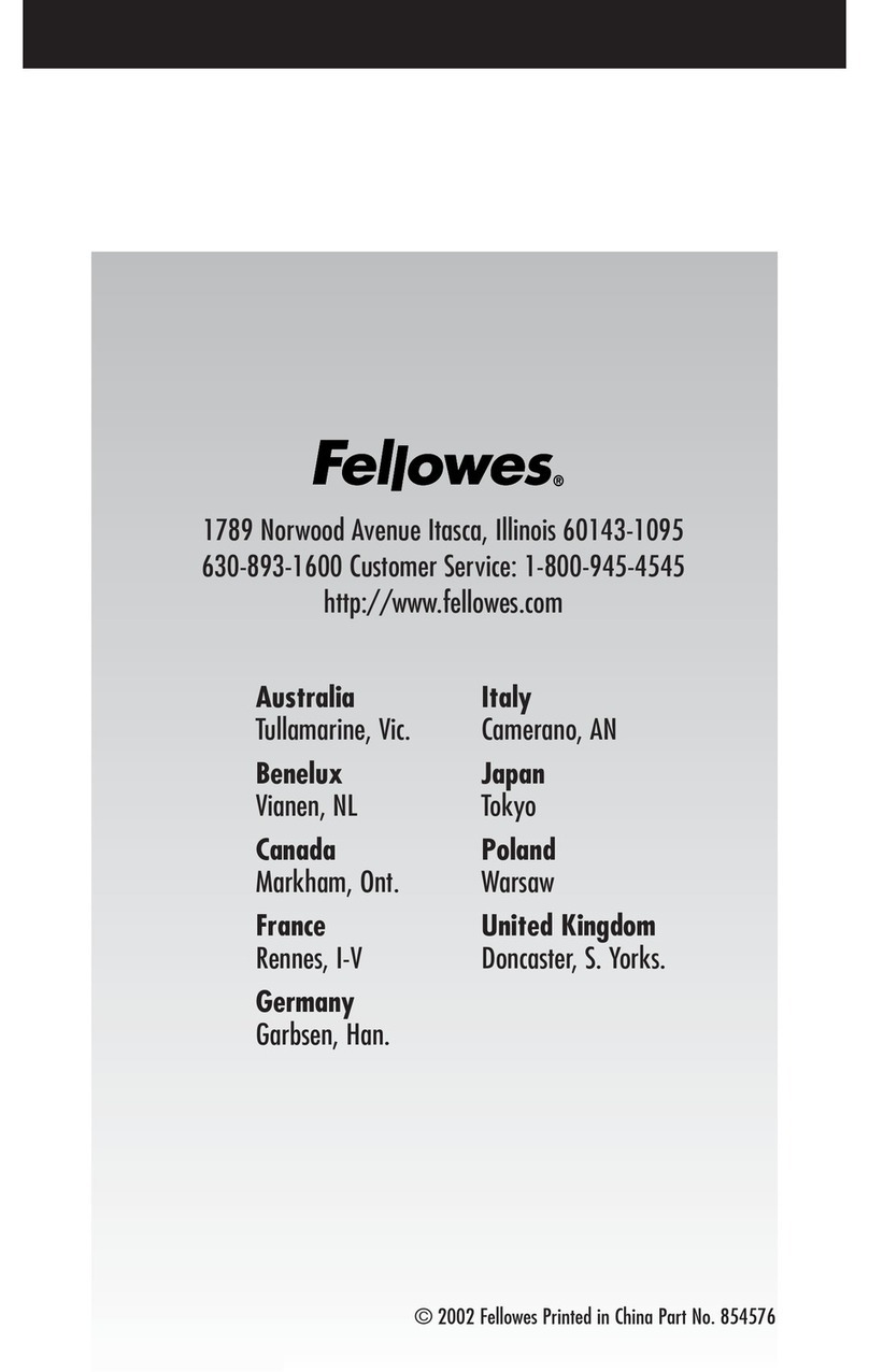 Fellowes 854576 Manual