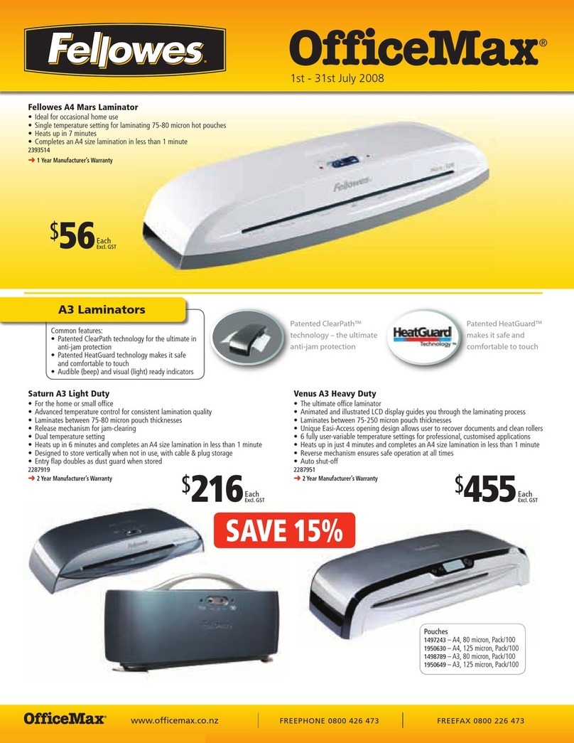 Fellowes JUPITER A3 brochure