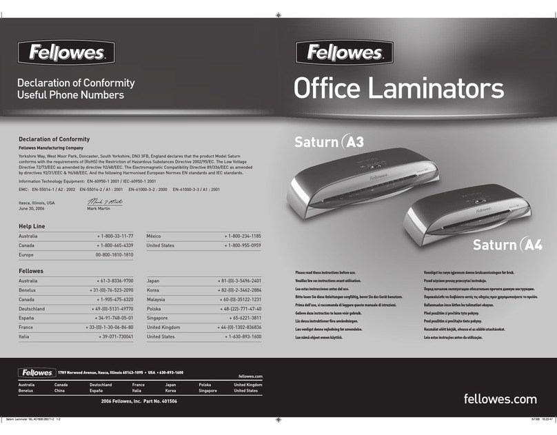 Fellowes Saturn A4 manual