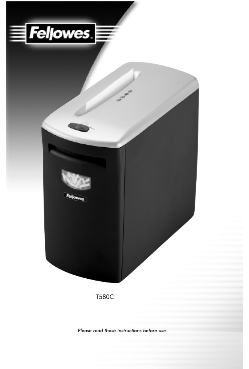 Fellowes T580C owner's manual