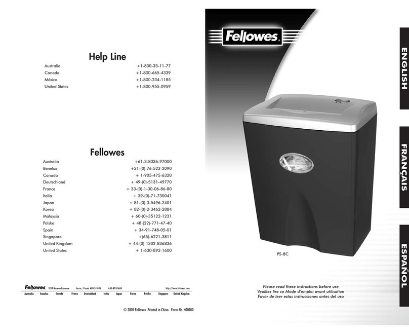 Fellowes PS-8C instructions