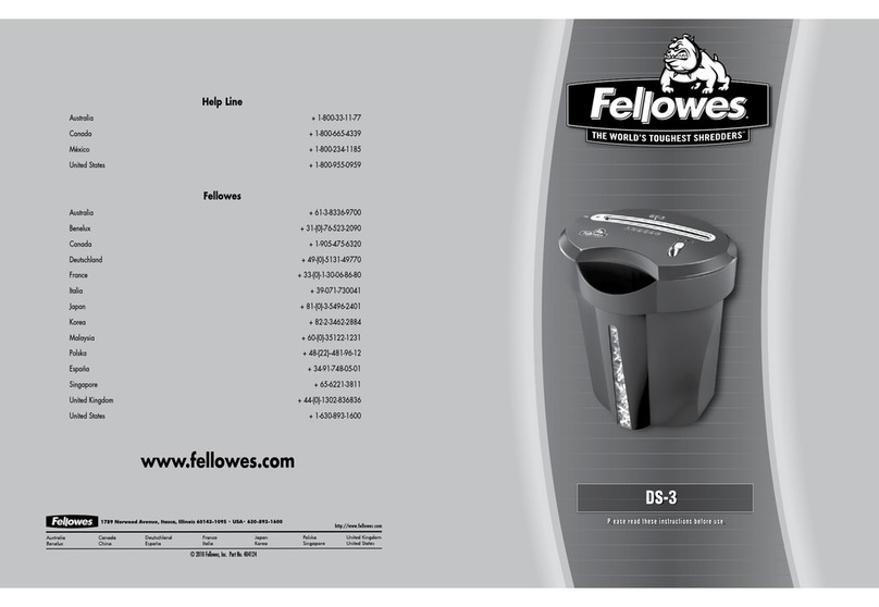 Fellowes DS-3 user manual