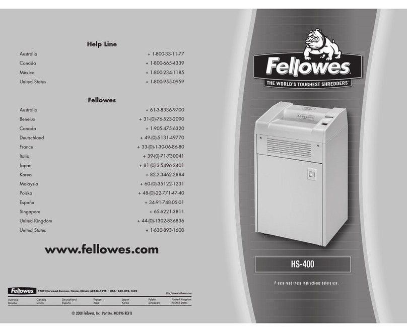 Fellowes HS-400 user manual