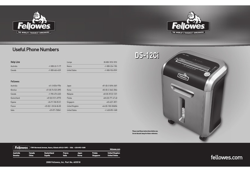 Fellowes DS-12Ci User manual