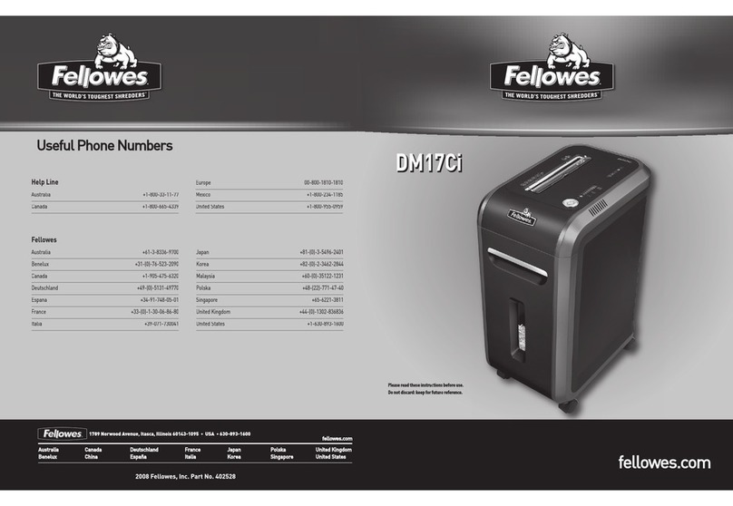 Fellowes DM17Ci User manual