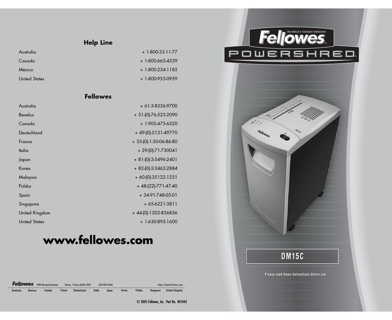 Fellowes DM15C User manual Fellowes DM15C User manual