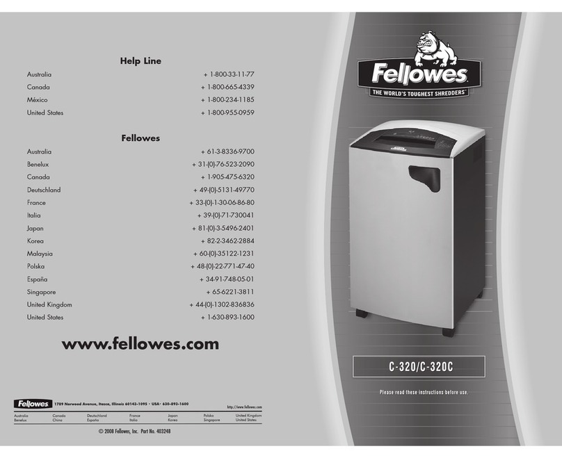 Fellowes Powershred C-320 User manual