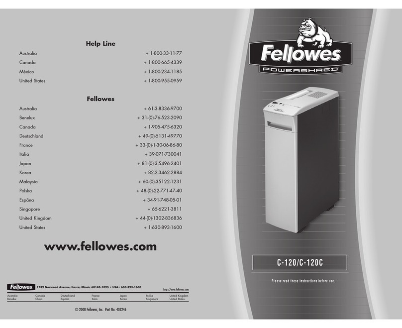 Fellowes POWERSHRED C-120 User manual