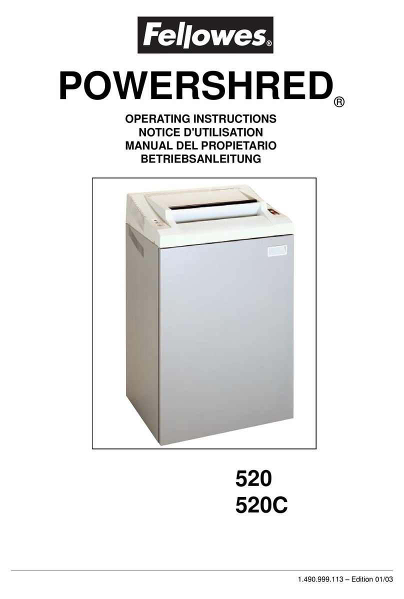 Fellowes POWERSHRED 520 operating instructions