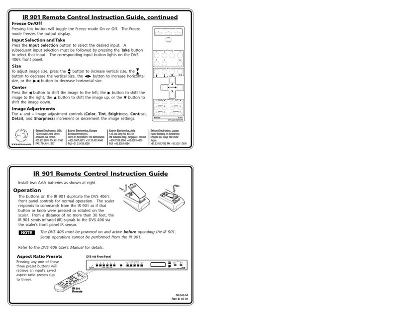 Extron electronics IR 901 Manual