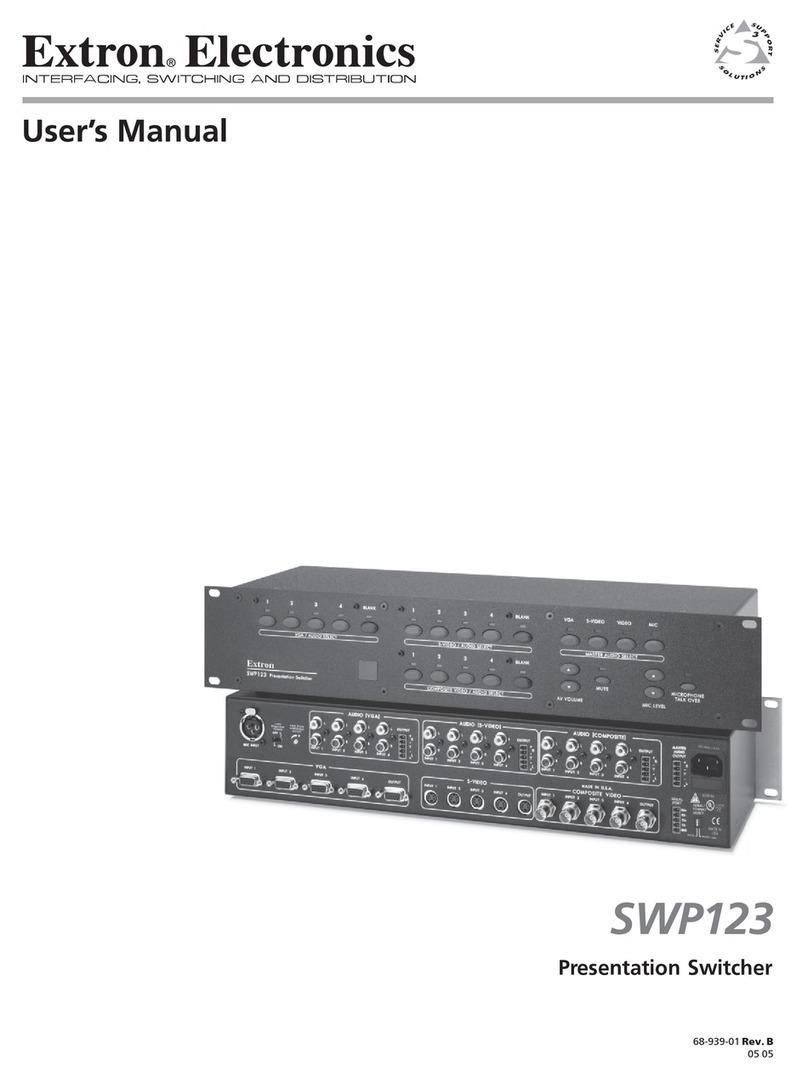 Extron electronics SWP123 User manual Extron electronics SWP123 User manual