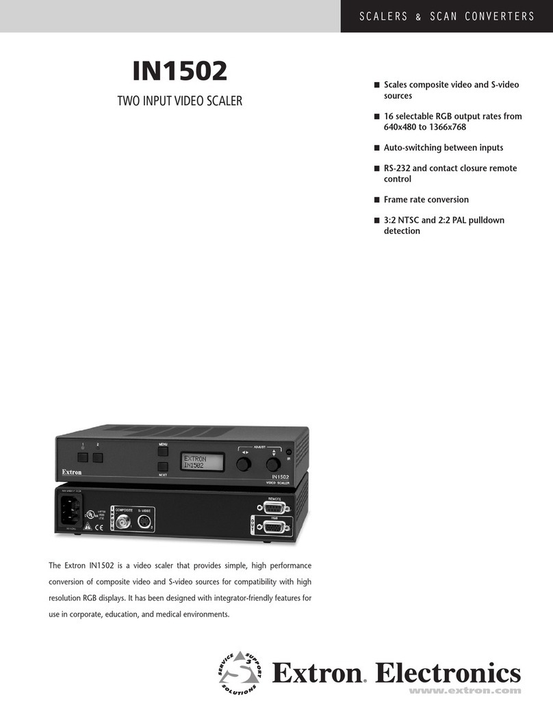 Extron electronics Two InpuT VIdeo Scaler IN1502 User manual