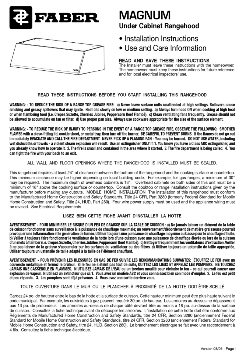 Faber Magnum installation instructions