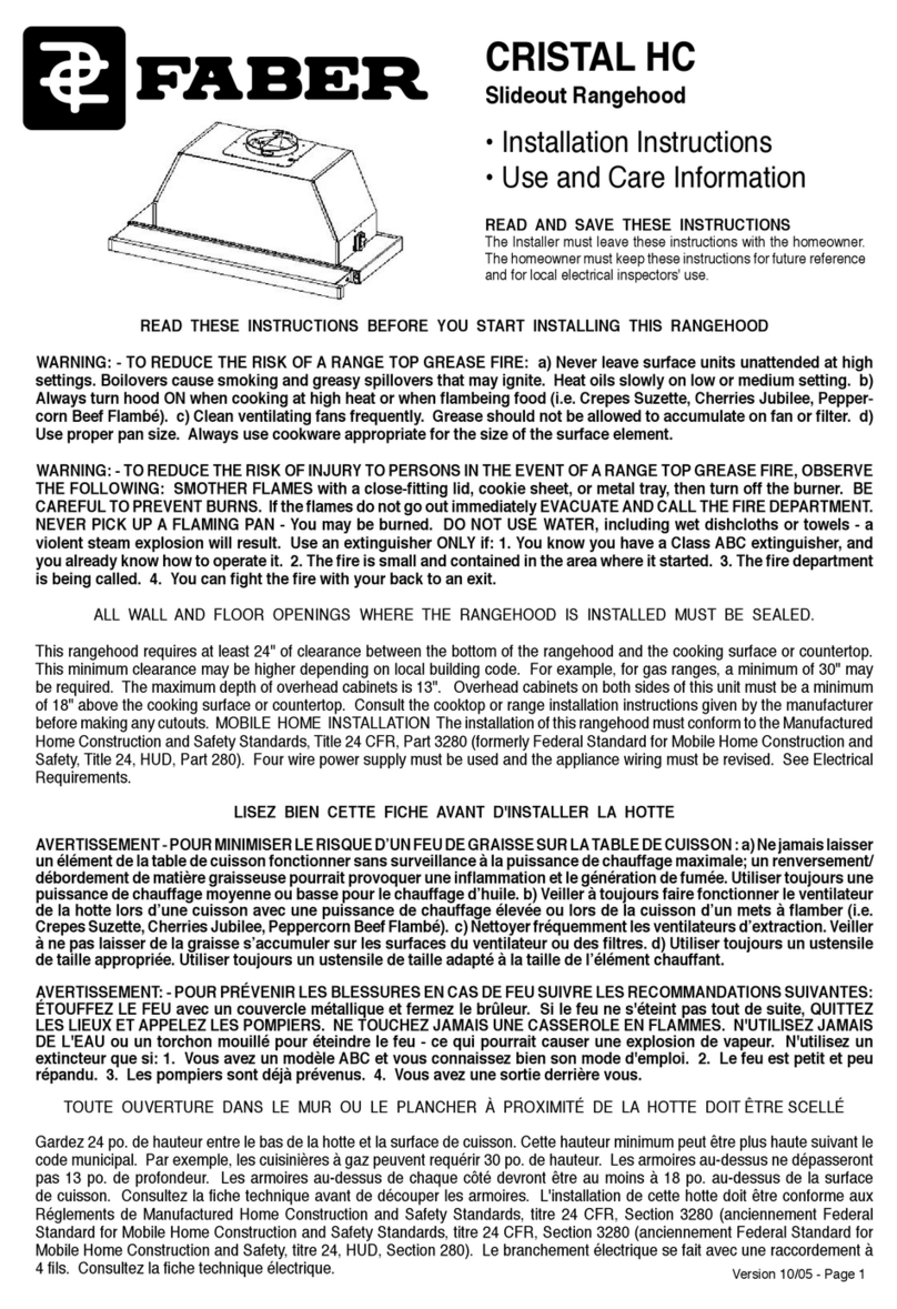 Faber CRISTAL HC User manual