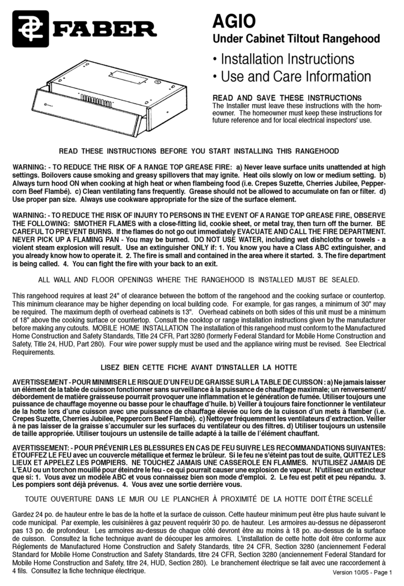 Faber AGIO installation instructions