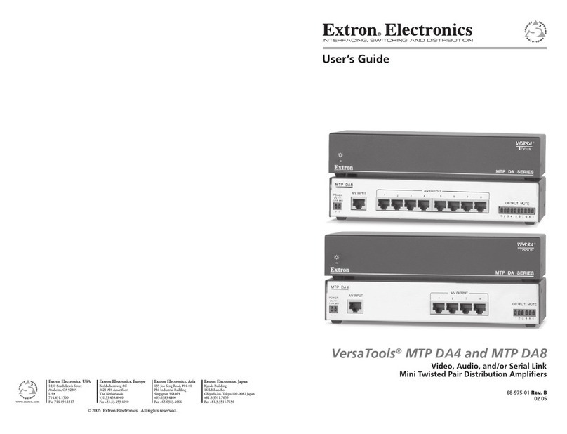 Extron electronics VersaTools MTP DA4 User manual