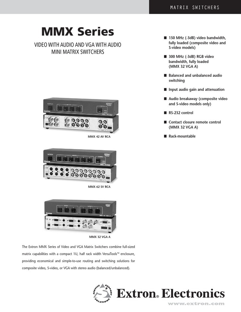 Extron electronics MMX 42 AV RCA User manual