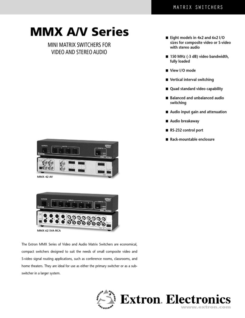 Extron electronics MMX 42 AV RCA User manual