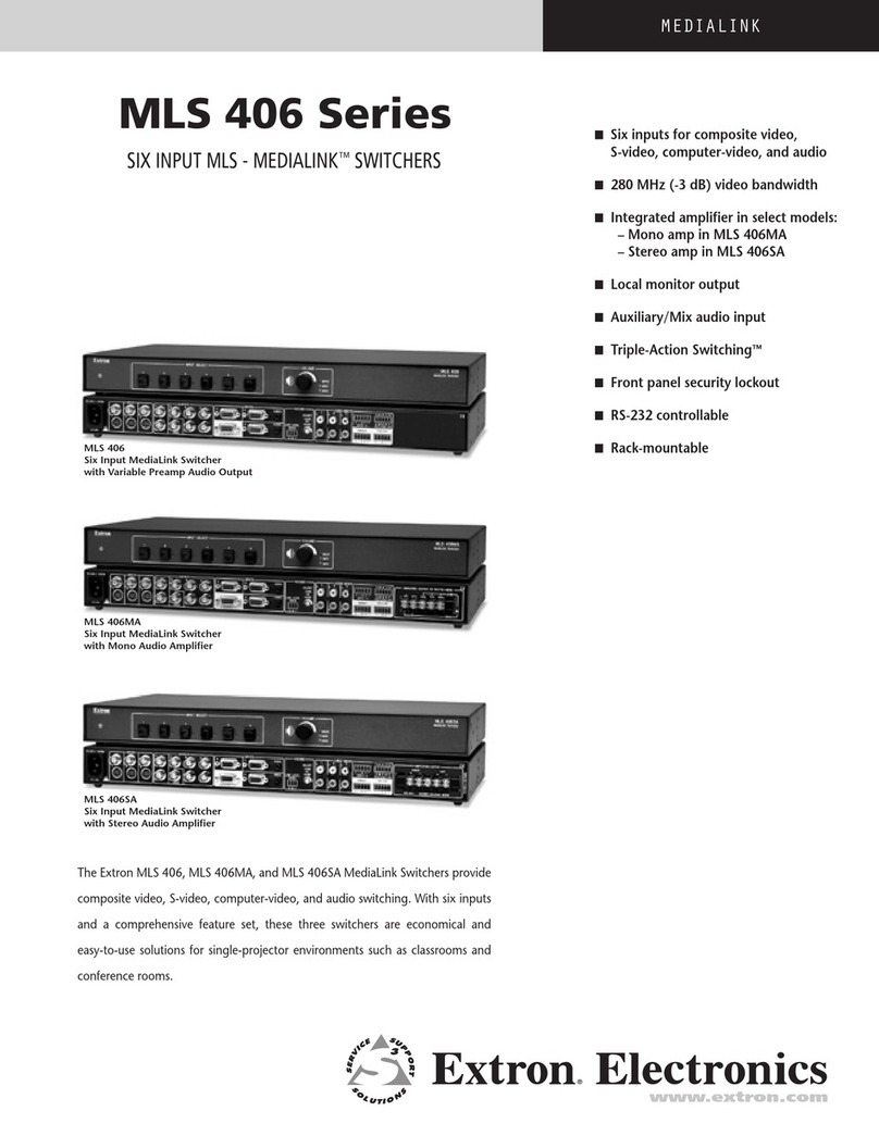 Extron electronics MLS 406 Series User manual